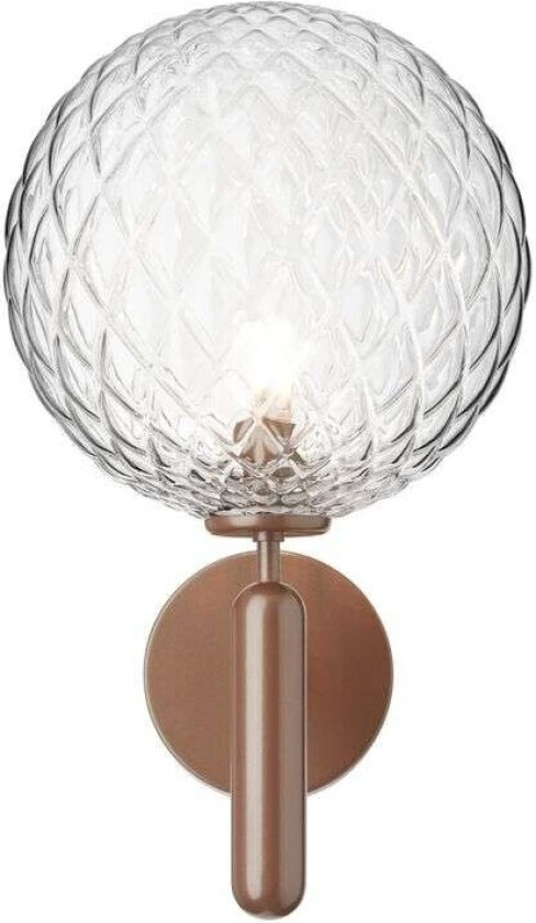 - Miira Utendørs Vegglampe Dark Bronze/Optic Clear