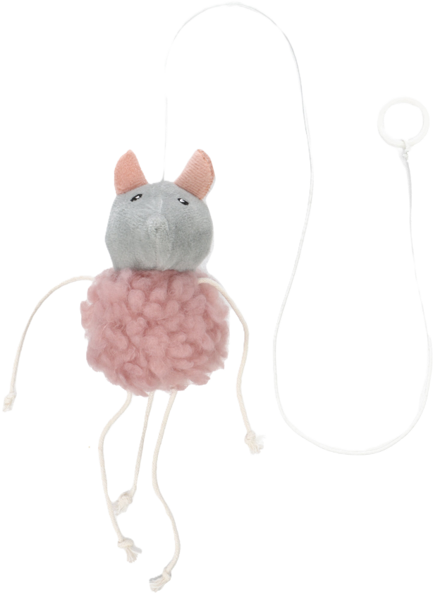 Kattleksak Gripi mouse Rosa 12 x 5 x 68 cm - Katt - Katteleker & viftepinner - Aktiveringsleker