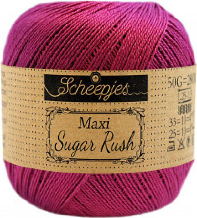 Maxi Sugar Rush Garn Unicolor 128 Tyrian Lilla