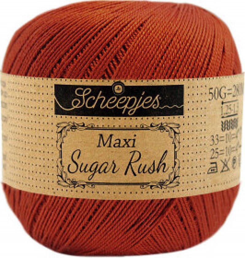 Maxi Sugar Rush Garn Unicolour 388 Rust