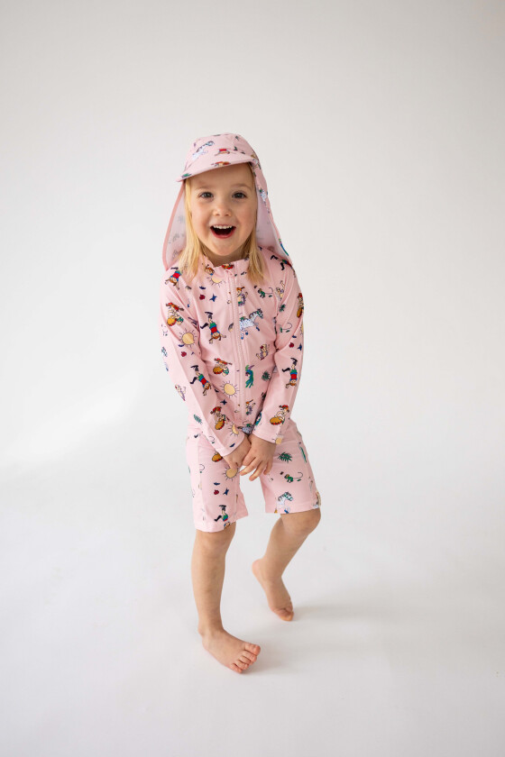 Bilde av UV-drakt Pippi Langstrømpe Rosa 98-104 cl
