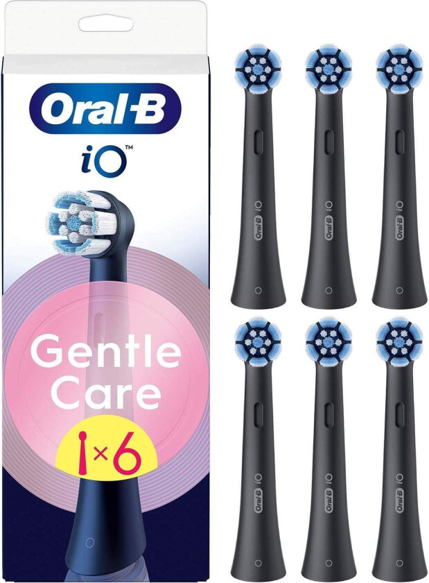 Bilde av Oral-B iO Gentle Care Børstehoder 6 stk (sort)