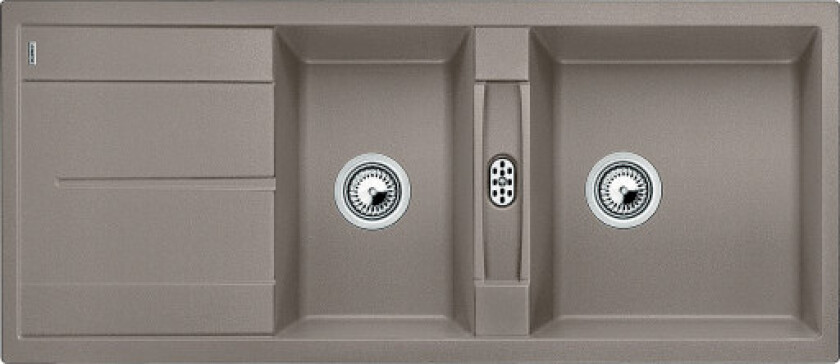 Metra 8S kjøkkenvask, 116x50 cm, brun