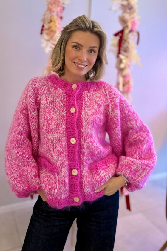 Poppy kontrast cardigan - Strikkia 2026-004BF