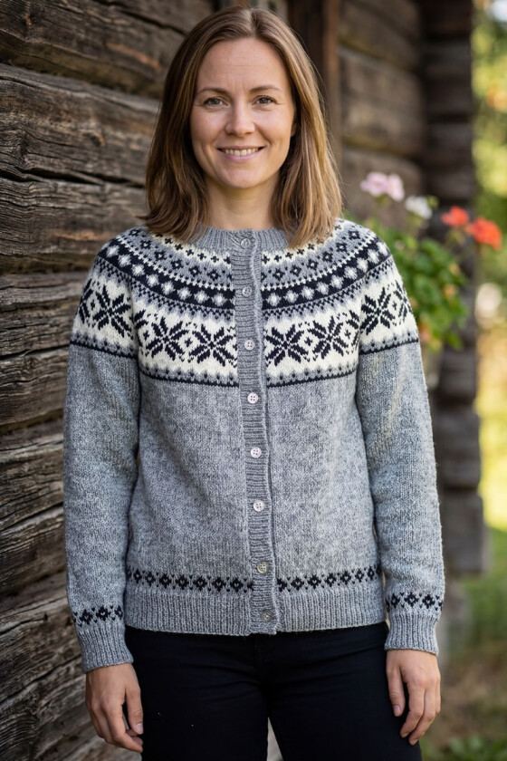 Grå Viennakofte med svart mønster - DLG 26-010U-613603