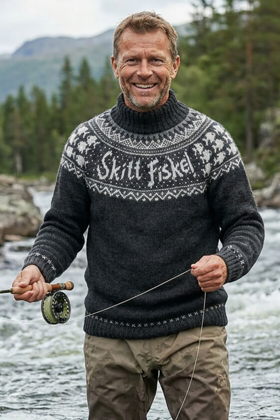 Koksgrå Skitt fiske genser - DLG-25-035SU-34273403