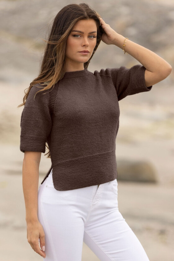 Brun Belina strikket topp - Viking 2423-12-108