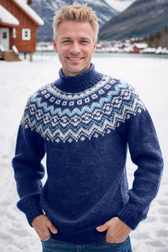 Blå Stølen genser - Viking 2101-1-925900920