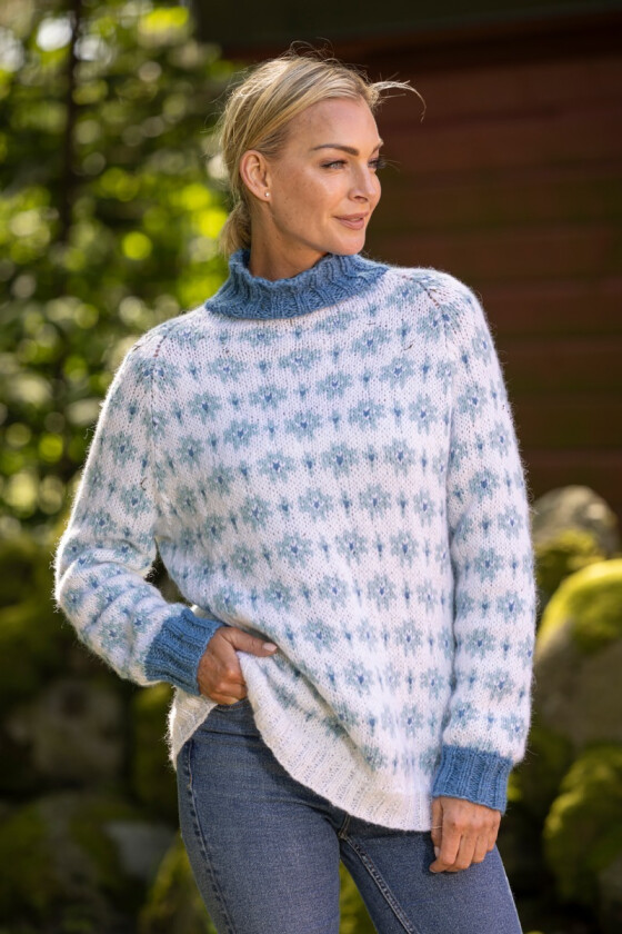 Hvit Selma genser - Viking-0013-1C