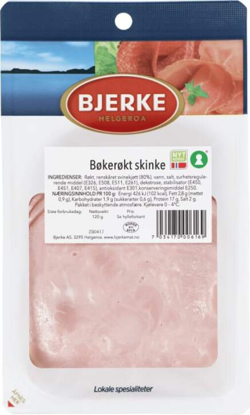 Skinke Bøkerøkt skivet 120g Bjerke