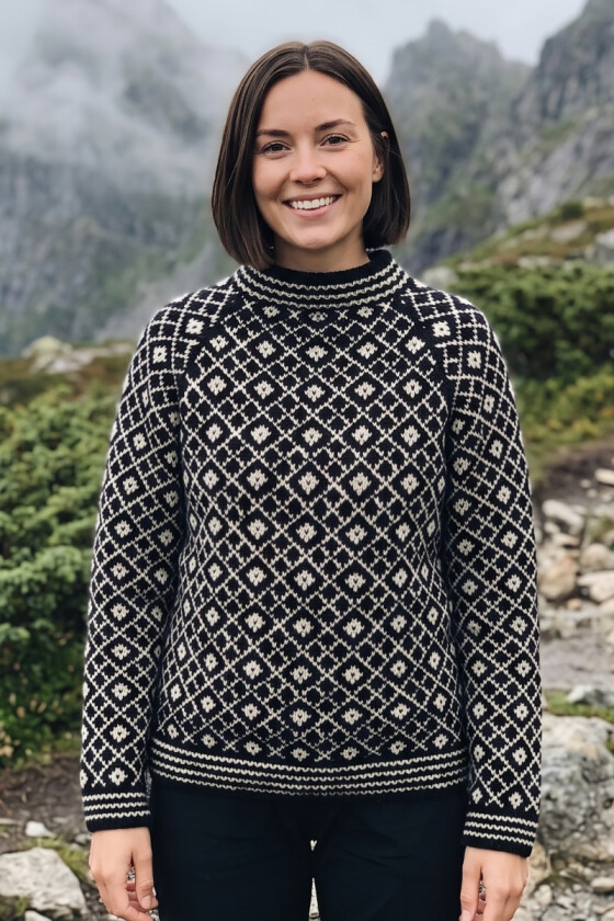 Svart fjellris genser i alpakka - DLG 26-026-603602