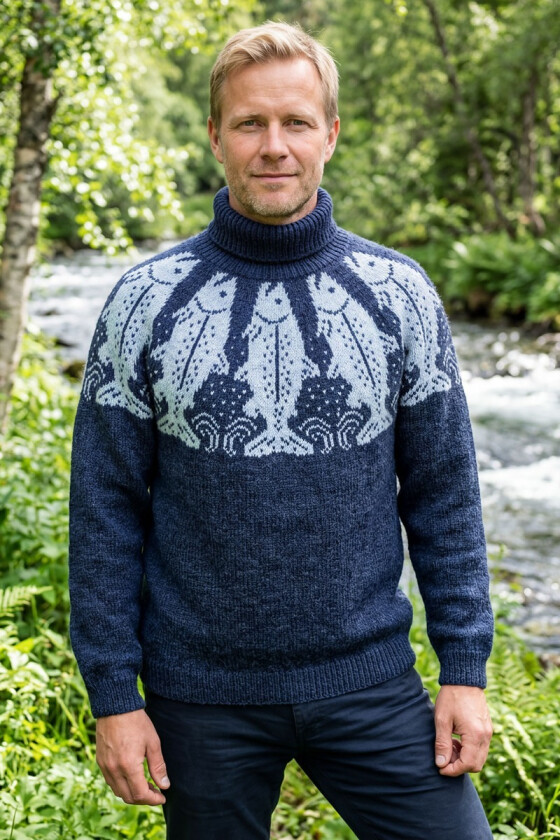 Marineblå Laksefiskergenser - DLG 25-037U-626620
