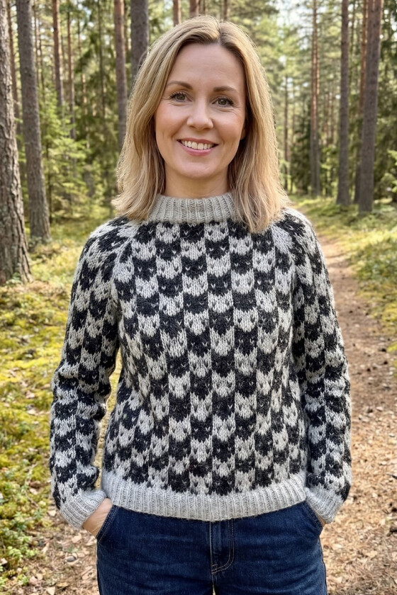 Grå kattefjesgenser - Strikkia 2026-007-313317