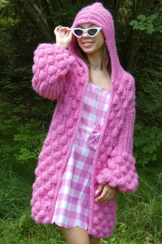 Rosa Bubbledream jakke med hette - TTG009