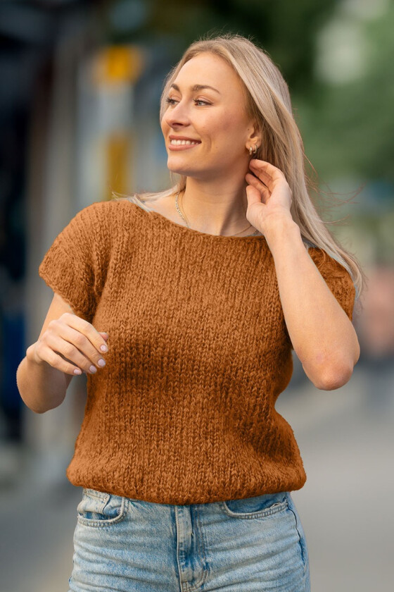 Safran fluffy t-shirt - Belfilato 23-012-47930