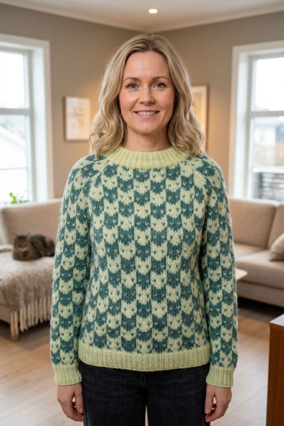 Lys grønn Kattefjesgenser - Strikkia 2026-007AB-334336