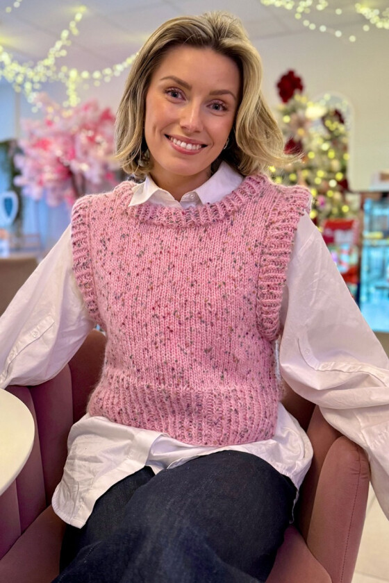 Rosa blomsterbris vest - DLG264B
