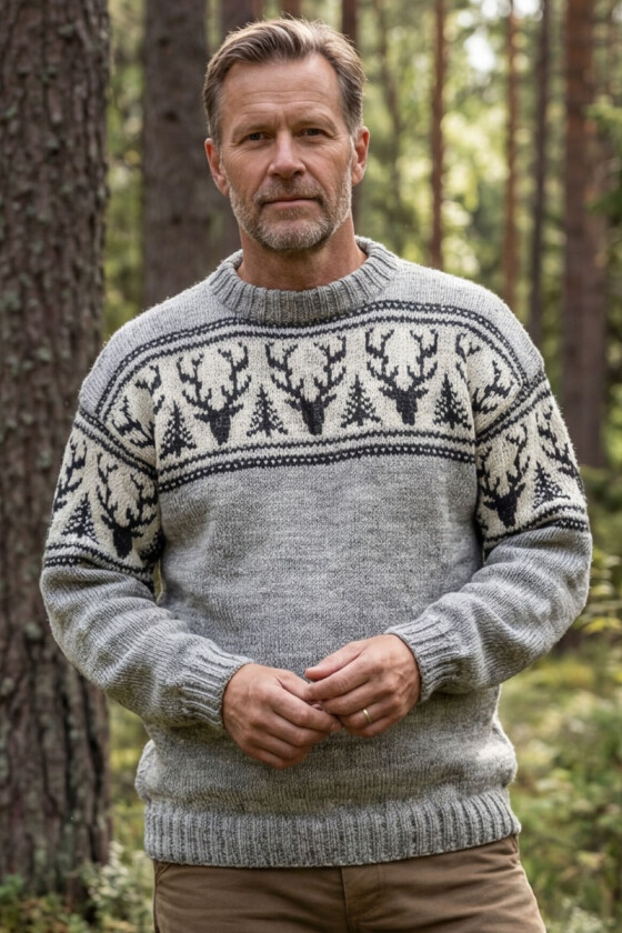 Nordisk hjortegenser - Strikkia 2026-002