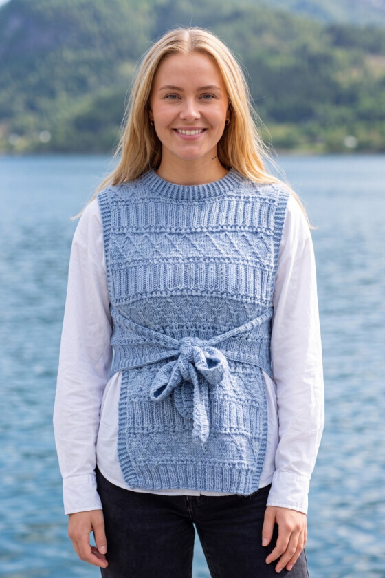Lyst blå Strukturlykkevest - DLG 25-033U-620