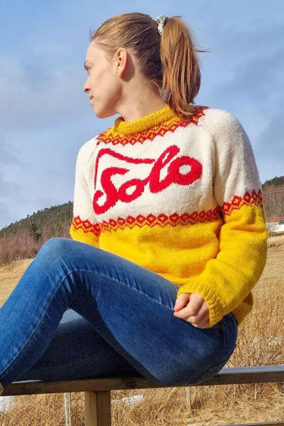 Solo strikkegenser i alpakkaull - Henriette Rasch / Strikketoppen
