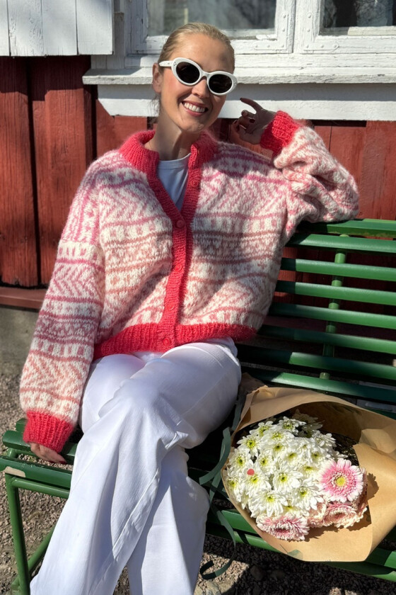 Hanami jakke i pink splash - Ingrid Raadim IR-02-43A