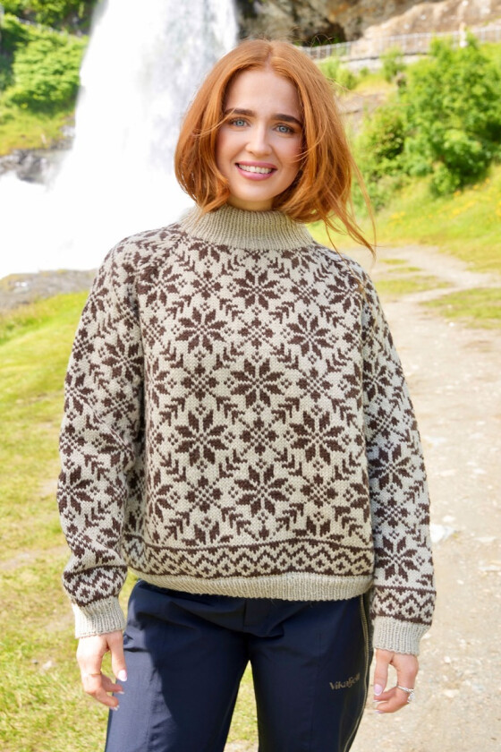 Carlygenser i melert beige og brun - DLG 260-34853488B