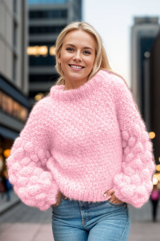 Rosa Bubble crush sweater - Belfilato 24-007-44612