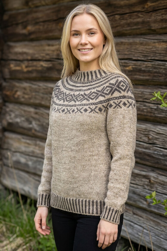 Beige Troldhaugen genser - DLG 23-001U-607608