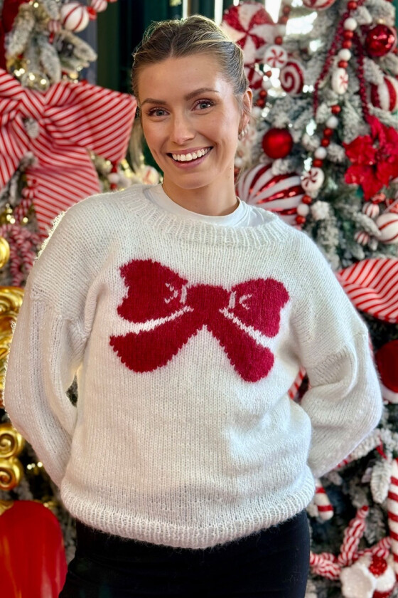 Julesløyfe genser - Strikka 2025-038B