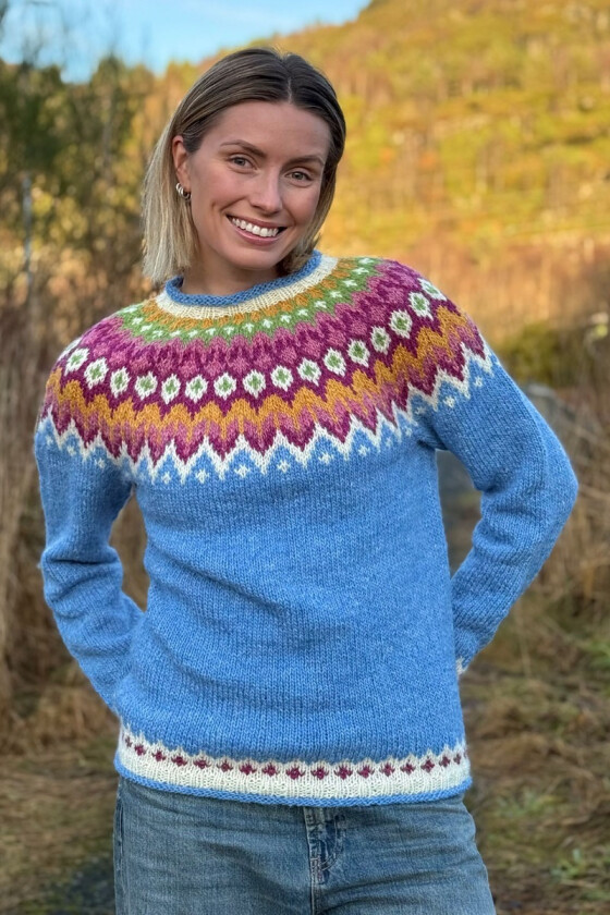 Blå fargerik riddari - LL0136