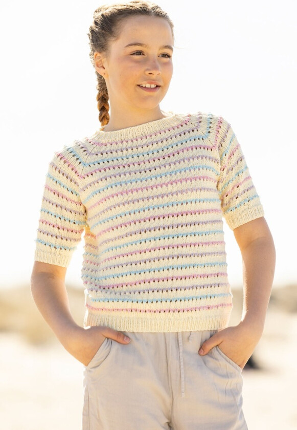 Sadie tskjorte til barn i lysegul - Viking 2609-4-140