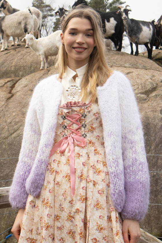 Crocus jakke i lavender med raglan - BM 01-08
