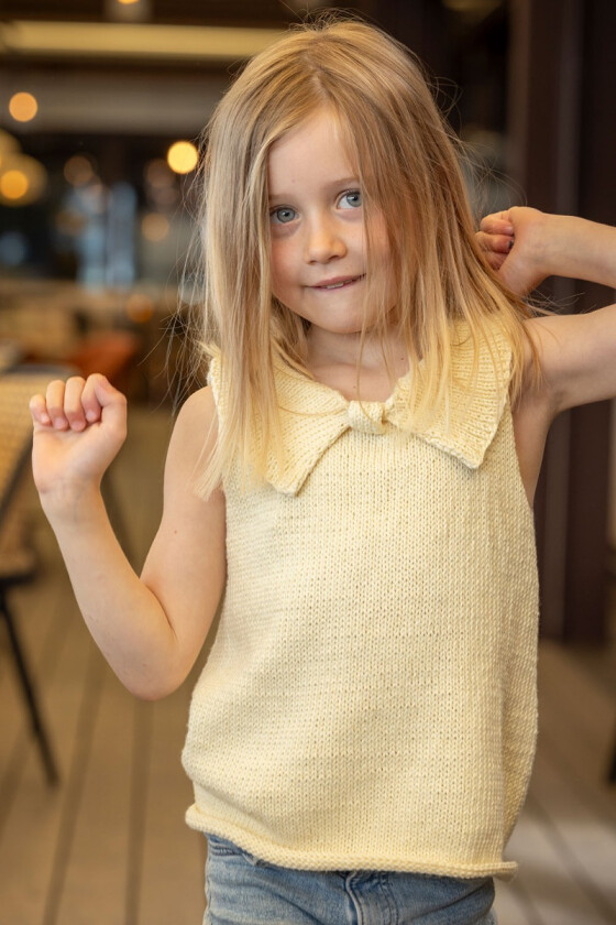 Juli strikket topp til jente - Viking-2518-4