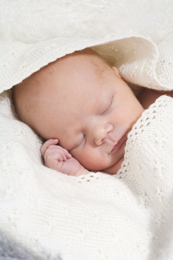 Nysnø strikket babyteppe - DG 218-02B
