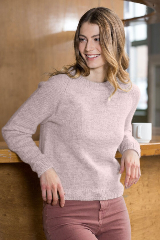 Lys rosa Elben genser - DSA 91-01C