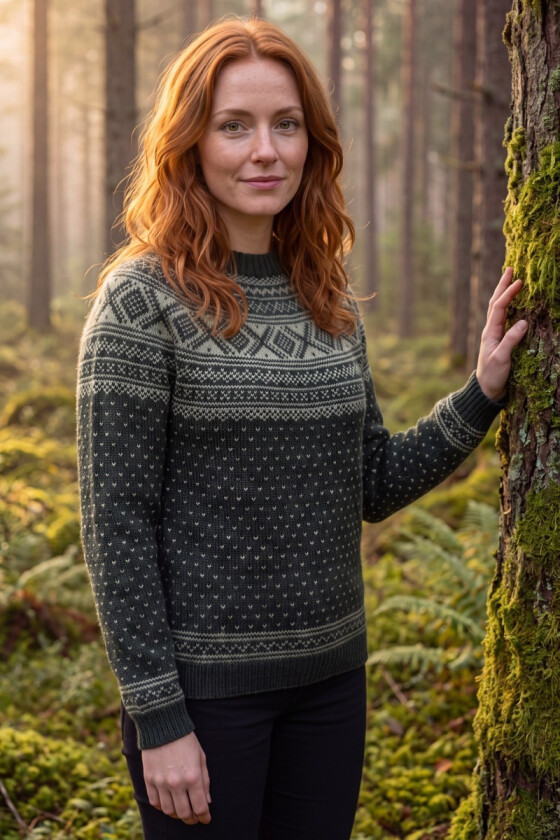Mørkegrønn Lusefallgenser - DLG 25-028U-635634