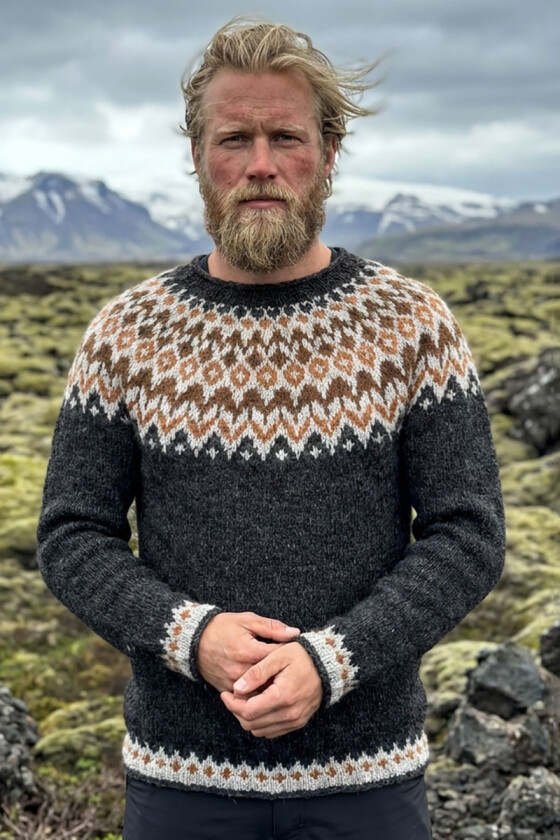 Riddarigenser i svart ull - LL0018-M