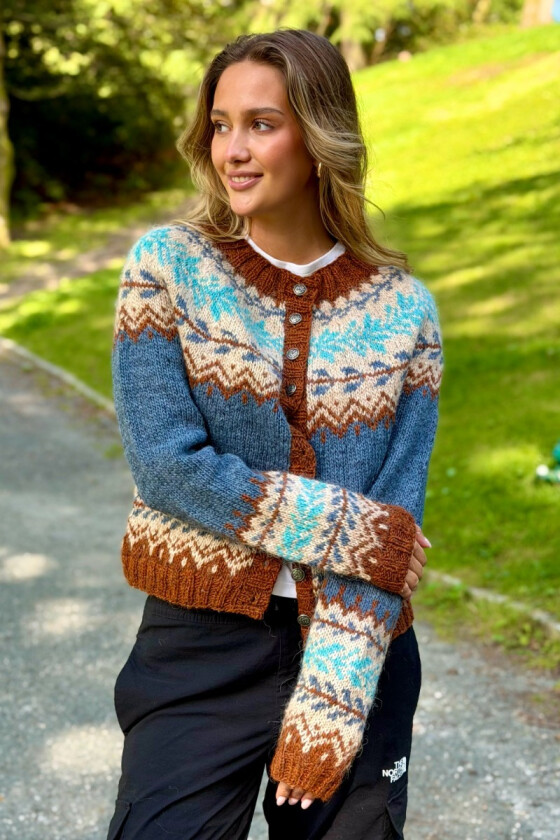 Maja kofte i høstfarger - Jarbo 92621