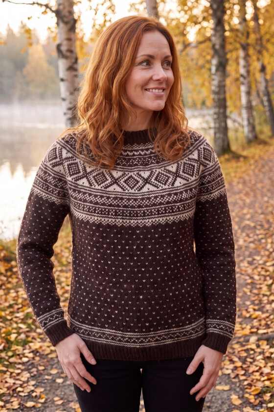 Brun Lusefall strikkegener - DLG 25-028U-608606