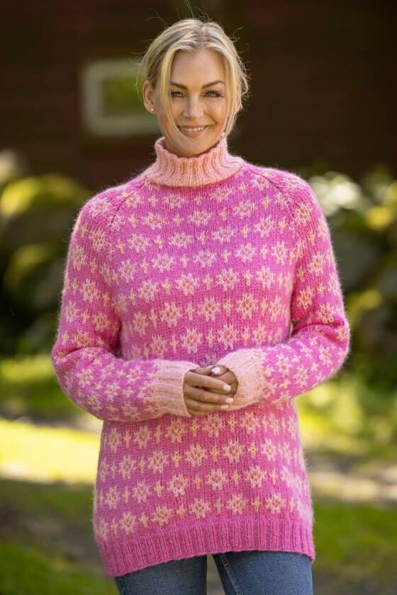 Rosa Selma genser - Viking-0013-1B