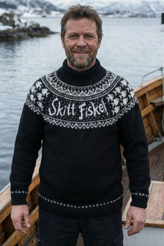 Koksgrå Skitt fiske genser - DLG 25-035AS-517500513