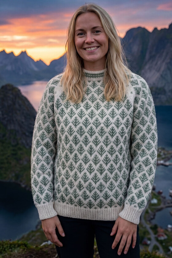 Grantregenseren i naturhvit og mosegrønn - DLG 23-023AS-502532-F