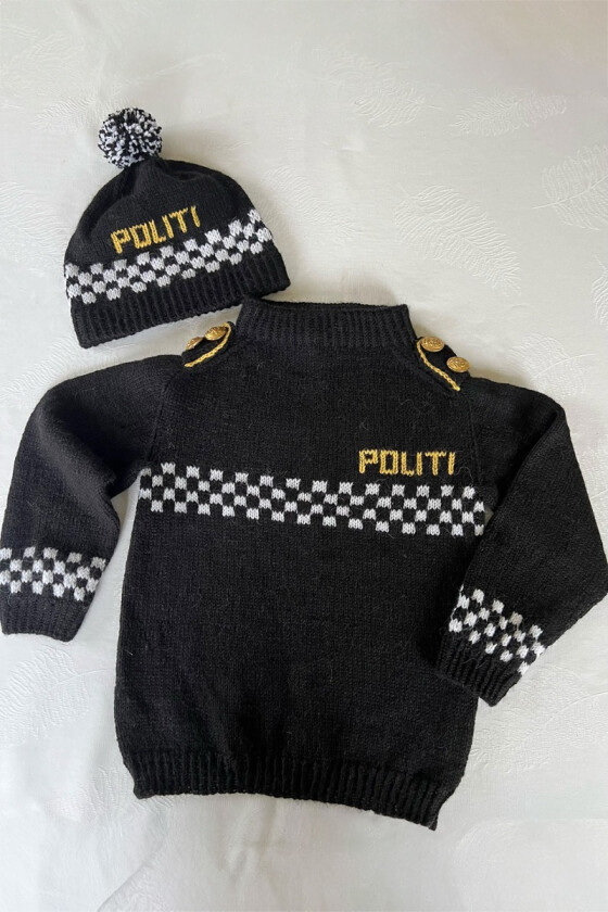 Svart Politigenser i alpakkaull - DLG 2024-033-DSAS