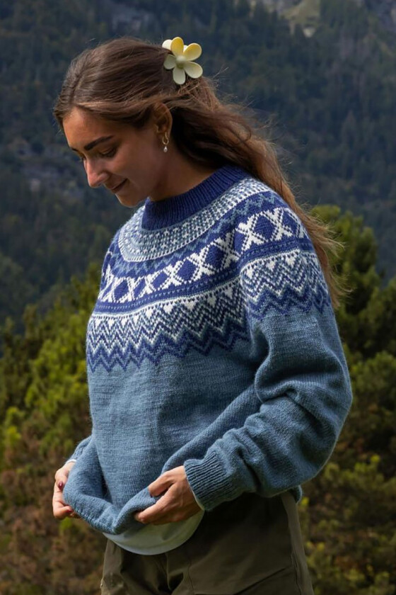 Hågå genser i denim - DSA 136-07