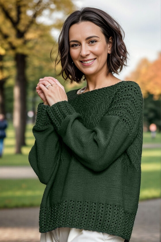 Armygrønn Gina genser - DLG 193-SU3489