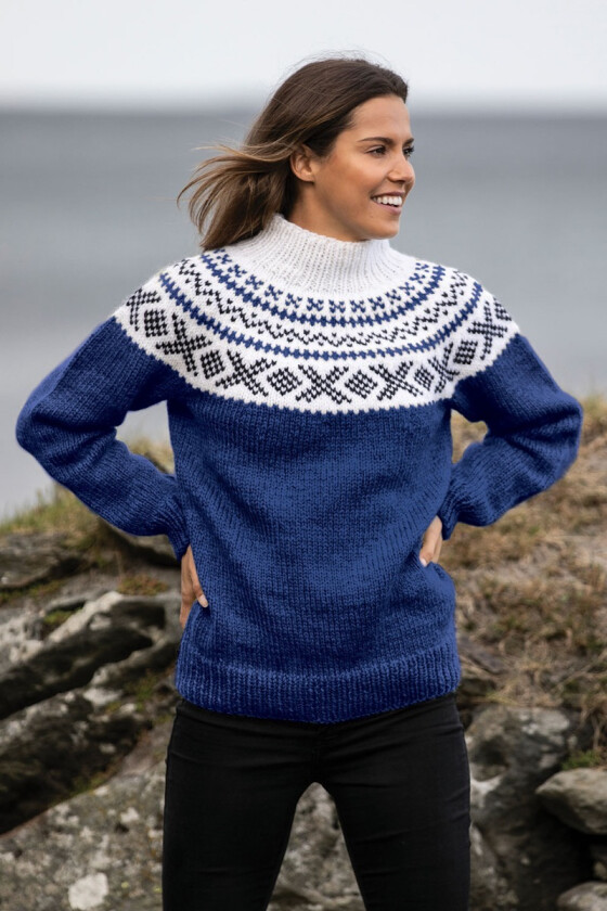 Knallblå Miranda genser - Viking 2134-06E