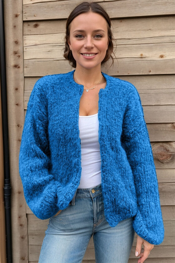 Kongeblå Snuggle soft cardigan - Belfilato 24-006-45437