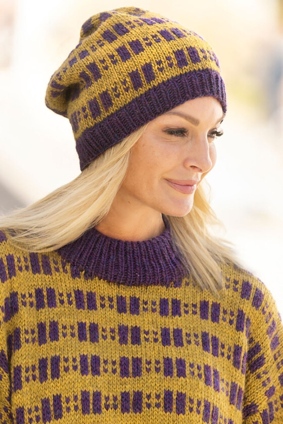 Edda strikket lue - Viking 2331-04B