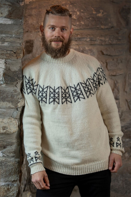 Skulds nett genser Skuld naturhvit - Viking-2127-5A