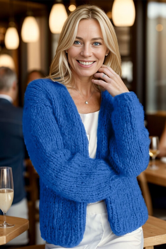 Kongeblå Stella cardigan - Belfilato 24-001-45437